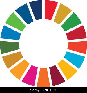SDG-Farbsymbol. Soziale Verantwortung der Unternehmen. Ziele Für Nachhaltige Entwicklung. Vektordarstellung Stock Vektor