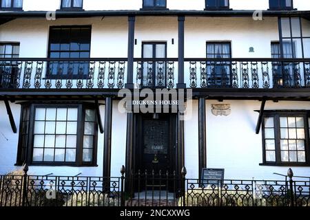 Charles dickens Museum, victoria Parade, broadstairs Küstenstadt, East kent, uk februar 2023 Stockfoto