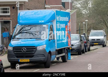 AH Supermarket Company Truck in Amsterdam Niederlande 13-2-2023 Stockfoto