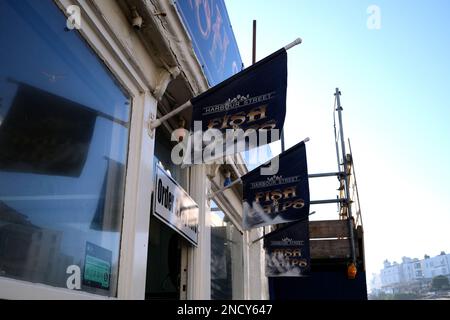 Fish and Chips Shop in broadstairs Town, Isle of thanet, East kent, uk februar 2023 Stockfoto