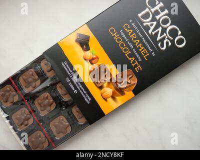 CHOCO DANS Schokoladenbonbons. Stockfoto