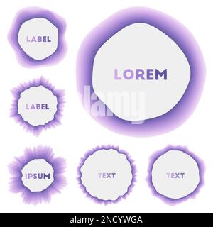 Runde Badges Kollektion. Ansprechende kreisförmige Hintergründe. Künstlerische Vektordarstellung. Stock Vektor