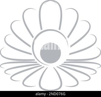 Open Shell mit Pearls Logo, Shell, Logo, Symbol, Hintergrund Stock Vektor