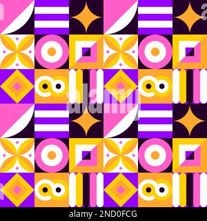 Nahtloses Geometrisches Quadratisches Muster Stock Vektor