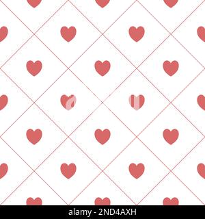 Nahtloses Muster mit Herzen, romantischer Hintergrund Stock Vektor