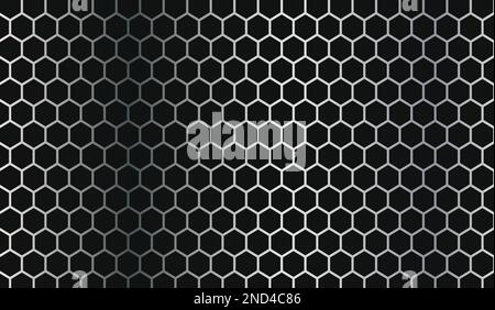 Dunkle Waben Metallic Carbon Textur Hintergrund Stock Vektor