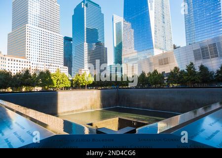 9/11 Twin Towers Memorial, Manhattan, New York, USA Stockfoto