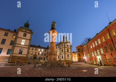 Stockholm, Schweden. Birger Jarls Torg ist ein öffentlicher Platz in Riddarholmen, Gamla Stan, der Altstadt Stockfoto