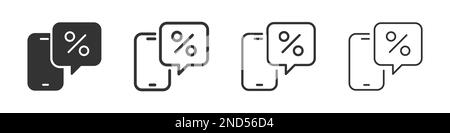 Sammlung von Steuersymbolen für Smartphones in zwei verschiedenen Stilen und in verschiedenen Strichen. Vektordarstellung EPS10 Stock Vektor