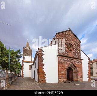 Blick auf die Kathedrale von Funchal auf der portugiesischen Insel Madeira Stockfoto