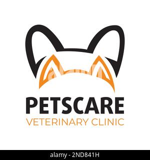 Vektorlogo einer Tierhandlung, Tierklinik Stock Vektor
