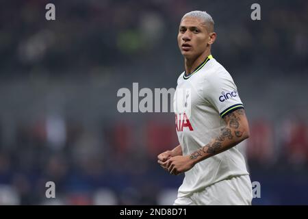 Mailand, Italien. 14. Februar 2023. Richarlison von Tottenham während des UEFA Champions League-Spiels in Giuseppe Meazza, Mailand. Der Bildausdruck sollte lauten: Jonathan Moscrop/Sportimage Credit: Sportimage/Alamy Live News Stockfoto