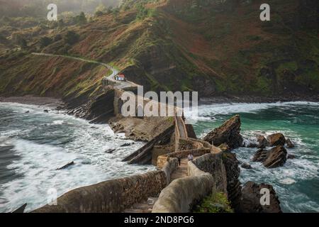 San Juan de Gaztelugatxe, Game of Thrones Landschaft, Baskenland, Spanien. Stockfoto