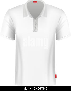 Weißes Sport-T-Shirt. Männermodell mit leerer Kleidung Stock Vektor