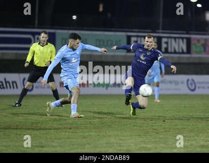 Berlin, Deutschland, 15. Februar 2023. X während des Spiels zwischen dem FC Viktoria Berlin 1889 Berlin und dem FC Chemnitzer in der Runde 17 der Regionalliga Nordost, Berlin, Deutschland, 15. Februar 2023. Iñaki Esnaola / Alamy Live News Stockfoto