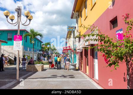 Heritage Quay Open-Air-Einkaufszentrum, St. John's, Antigua, Antigua und Barbuda, Kleine Antillen, Karibik Stockfoto