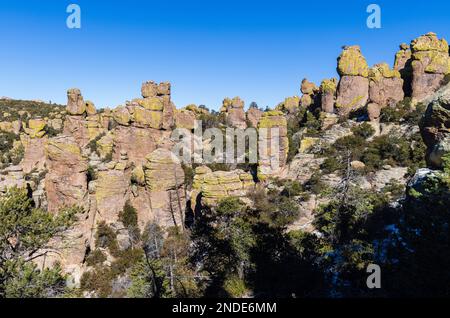 Scenci Winterlandschaft im Chiricahua National Monument Arizona Stockfoto