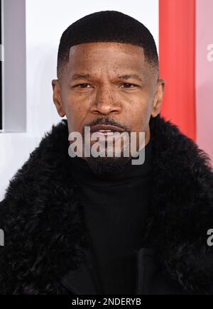 London, Großbritannien. 15. Februar 2023. 15. Februar 2023, London, Großbritannien. Jamie Foxx kommt zur europäischen Premiere von Creed III, Cineworld, Leicester Square, London. Kredit: Doug Peters/Alamy Live News Stockfoto