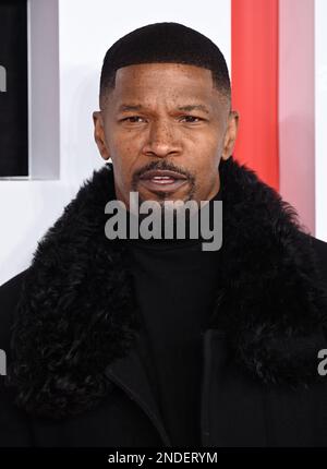 London, Großbritannien. 15. Februar 2023. 15. Februar 2023, London, Großbritannien. Jamie Foxx kommt zur europäischen Premiere von Creed III, Cineworld, Leicester Square, London. Kredit: Doug Peters/Alamy Live News Stockfoto