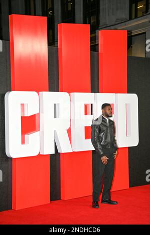 London, Großbritannien. 15. Februar 2023Tega Alexander nimmt an der Warner Bros The European Premiere of CREED III, Cineworld Leicester Square, London, UK Teil. - Foto: 15. Februar 2023. Kredit: Siehe Li/Picture Capital/Alamy Live News Stockfoto