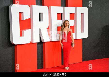 London, Großbritannien. 15. Februar 2023Danica Taylor nimmt an der Warner Bros The European Premiere of CREED III, Cineworld Leicester Square, London, UK Teil. - Foto: 15. Februar 2023. Kredit: Siehe Li/Picture Capital/Alamy Live News Stockfoto