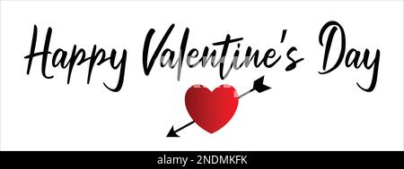 Valentinstag Hintergrund mit Herz-Muster und Typografie von glücklichen Valentinstag Text . Vektorgrafik. Tapete, Flyer, Einladung, Plakate Stock Vektor