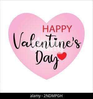 Valentinstag Hintergrund mit Herz-Muster und Typografie von glücklichen Valentinstag Text . Vektorgrafik. Tapete, Flyer, Einladung, Plakate Stock Vektor