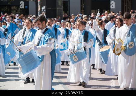 Semana Santa 2022 Celebrada en Zaragoza. Stockfoto