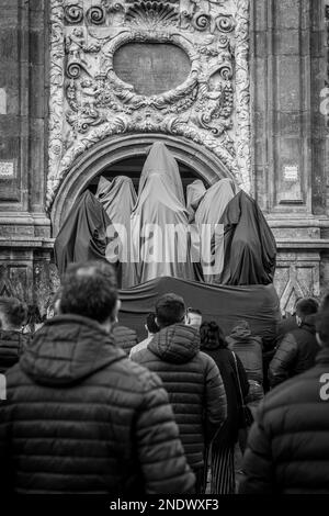 Semana Santa 2022 Celebrada en Zaragoza. Stockfoto