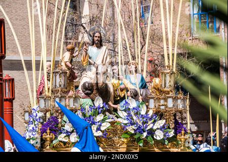 Semana Santa 2022 Celebrada en Zaragoza. Stockfoto