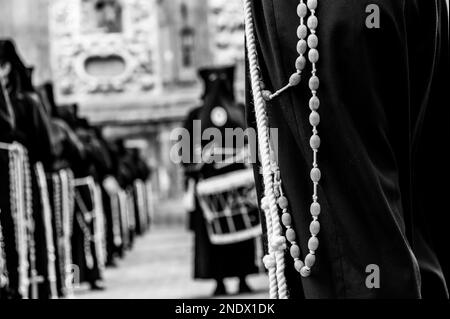 Semana Santa 2022 Celebrada en Zaragoza. Stockfoto