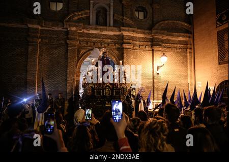 Semana Santa 2022 Celebrada en Zaragoza. Stockfoto