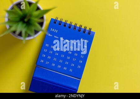 Kalender für März 2023. Desktop-Kalender für Planung Stockfoto