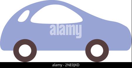 Vektordarstellung der Fahrzeugsymbole, Cartoon-Fahrzeug-Set der Fahrzeugtransporte in flacher Farbe Stock Vektor