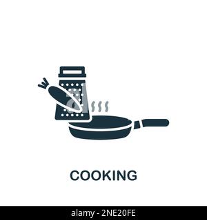 Kochsymbol. Einfarbiges einfaches Schild aus der Hobbykollektion. Kochsymbol für Logo, Vorlagen, Webdesign und Infografiken. Stock Vektor
