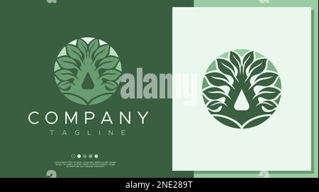 Kreisförmiges Design Für ein Buchstabenlogo. Natürlicher Buchstabe Eine Vektorgrafik des Logos. Stock Vektor