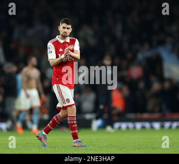 London, Großbritannien. 15. Februar 2023. Jorginho von Arsenal während des Premier League-Spiels im Emirates Stadium, London. Der Bildausdruck sollte lauten: David Klein/Sportimage Credit: Sportimage/Alamy Live News Stockfoto