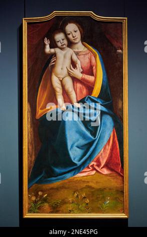 Madonna col Bambino - olio su tavola - Gaudenzio Ferrari - 1538 - Bergamo, Accademia Carrara Stockfoto