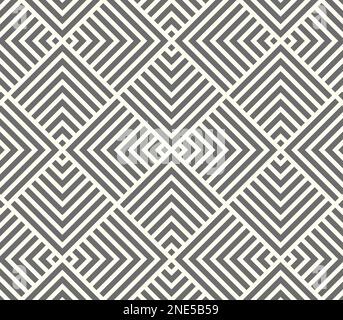 Abstraktes graues weißes Quadrat, geometrisch gestreifter Pfeil-Hintergrund, traditionelles Konzept Stockfoto
