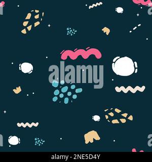Zufällige Fleckform mit organischem Muster. Amorphe Tintentöne geometrisches Rundmuster, Stock Vektor