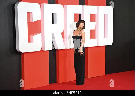 London, Großbritannien. 15. Februar 2023. Maura Higgins besucht die Warner Bros, die europäische Premiere VON CREED III, Cineworld Leicester Square, London, Großbritannien. - Foto: 15. Februar 2023. Kredit: Siehe Li/Picture Capital/Alamy Live News Stockfoto