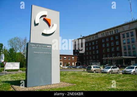 Bürogebäude der Salzgitter AG, Stahl und Technologie, Salzgitter, Deutschland, Niedersachsen Business Finance and Industry, 10. Oktober 2016 Stockfoto