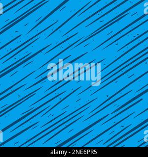 Blaues Muster Mit Diagonalen Linien Vektor Hintergrundstil. Handgefertigte Vektorkunst. Stock Vektor