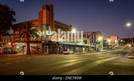 Tamworth, New South Wales, Australien - Historisches zentrales Hotelgebäude Stockfoto