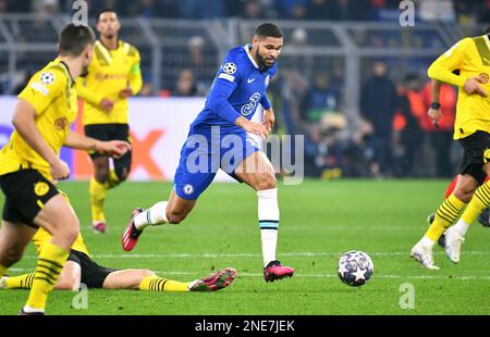 Champions League, Runde 16, Signal Iduna Park Dortmund: Borussia Dortmund gegen FC Chelsea; Ruben Loftus-cheek (FCC) Stockfoto