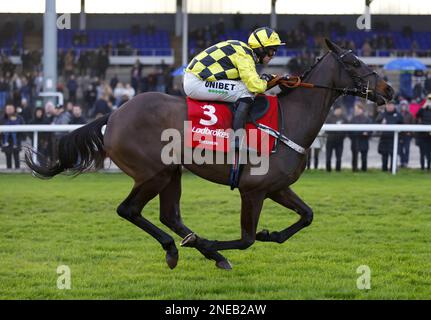 Aktenfoto von 27-12-2021 von Shishkin geritten von Jockey Nico de Boinville. Shishkin kann Nicky Hendersons Entscheidung, bei Trip zu wechseln, rechtfertigen, indem er Betfair Ascot Chase auf der Berkshire-Rennstrecke landet. Ausgabedatum: Donnerstag, 16. Februar 2023. Stockfoto