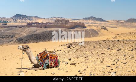 Assuan, Ägypten; 15. Februar 2023 - das Kloster St. Simeon, Assuan, Ägypten. Stockfoto