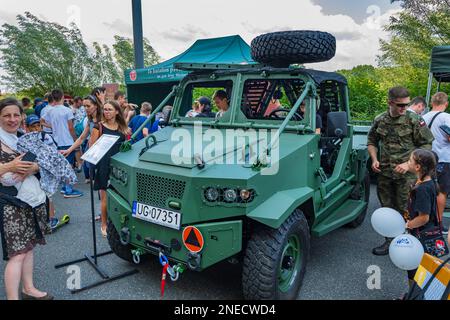 Warschau, Polen - 14. August 2022 - KAFAR AERO-Fahrzeug der Aeromobile Truppen, Geländefahrzeug für Unterteilungen von Luftstreitkräften, angepasst Stockfoto