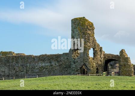 Pevensey, EAST SUSSEX/UK - 1. März: Eintritt in die derbe Burg in Pevensey East Sussex am 1. März 2020 Stockfoto