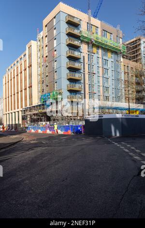 Im Zentrum von Bristol, England, werden Bauarbeiten durchgeführt Stockfoto